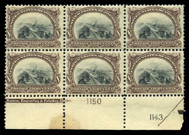 Prices of US Stamps Scott Catalogue 298 - 8c 1901 Pan American Exposition. Matthew Bennett International, Mar 2011, Sale 337, Lot 2765