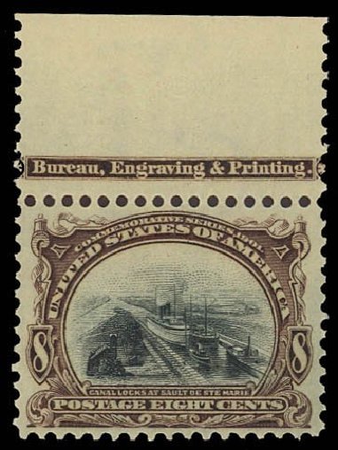 Costs of US Stamp Scott Catalogue 298: 1901 8c Pan American Exposition. Daniel Kelleher Auctions, Sep 2013, Sale 639, Lot 3395