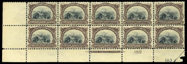 Cost of US Stamp Scott Catalogue # 298: 8c 1901 Pan American Exposition. Matthew Bennett International, May 2014, Sale 350, Lot 442