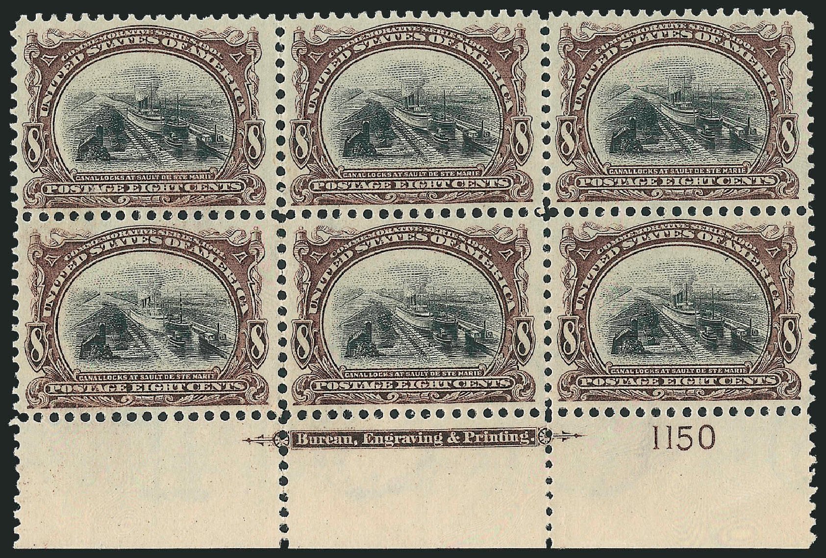 US Stamps Values Scott Catalog # 298 - 8c 1901 Pan American Exposition. Robert Siegel Auction Galleries, Sep 2009, Sale 976, Lot 1843