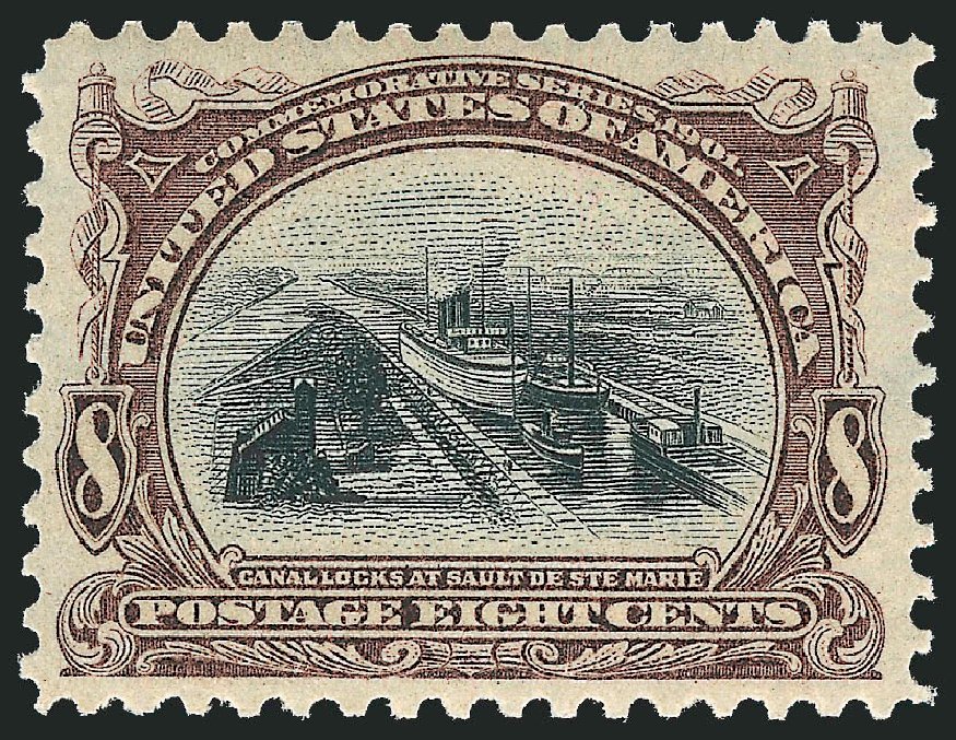 US Stamp Price Scott #298: 8c 1901 Pan American Exposition. Robert Siegel Auction Galleries, Feb 2010, Sale 983, Lot 193
