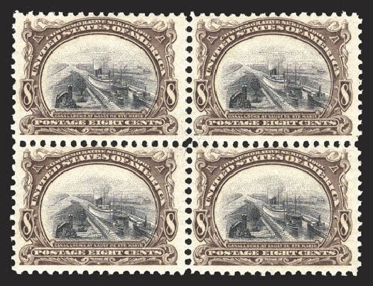 Value of US Stamps Scott Catalogue # 298 - 1901 8c Pan American Exposition. Spink Shreves Galleries, Mar 2013, Sale 142, Lot 303