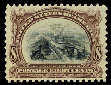 Costs of US Stamp Scott Cat. 298: 1901 8c Pan American Exposition. Daniel Kelleher Auctions, Mar 2013, Sale 635, Lot 416