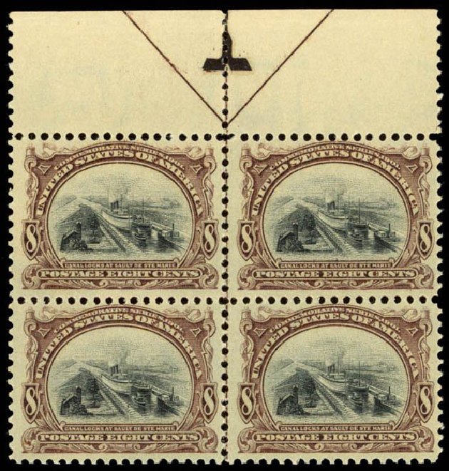 Cost of US Stamp Scott # 298 - 1901 8c Pan American Exposition. Daniel Kelleher Auctions, Apr 2013, Sale 636, Lot 266