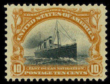 US Stamp Prices Scott Catalogue 299: 1901 10c Pan American Exposition. Daniel Kelleher Auctions, Mar 2013, Sale 635, Lot 417