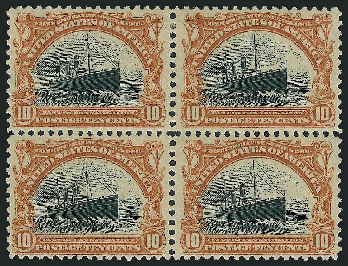 US Stamp Prices Scott Cat. 299: 1901 10c Pan American Exposition. Robert Siegel Auction Galleries, Mar 2011, Sale 1007, Lot 2587