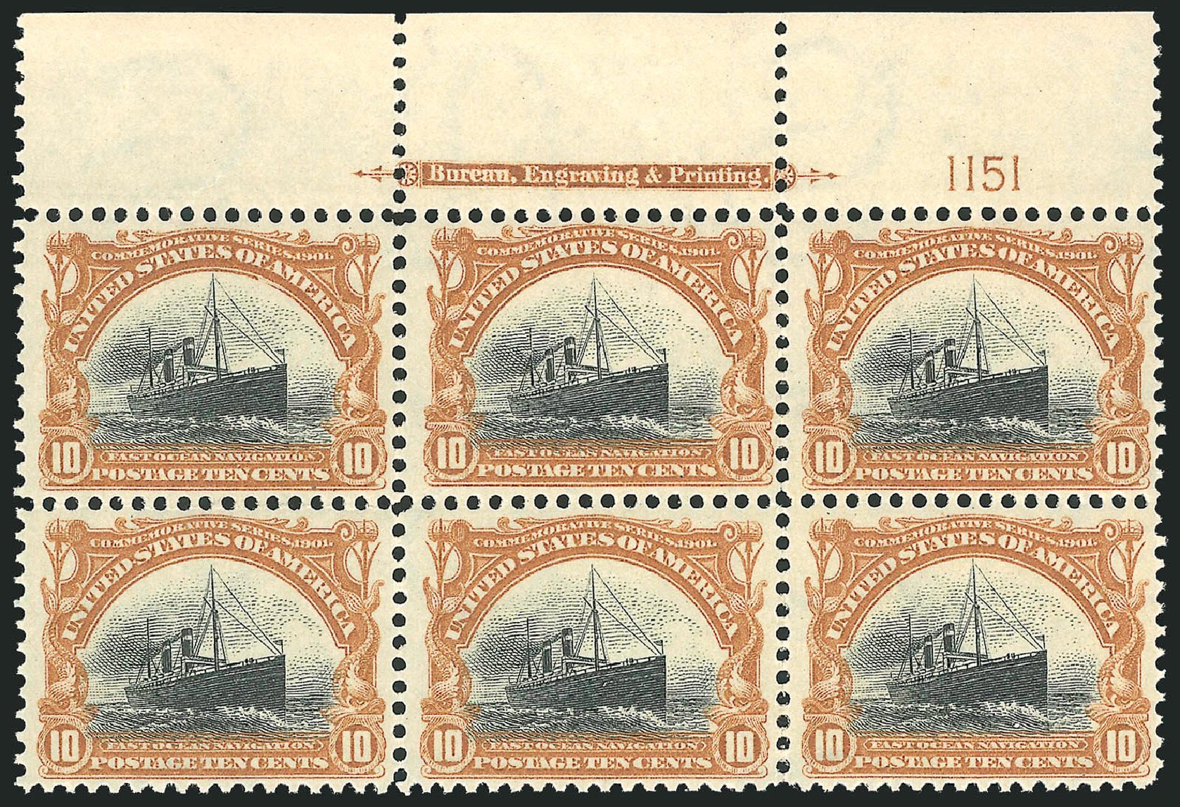 US Stamps Prices Scott Cat. # 299: 1901 10c Pan American Exposition. Robert Siegel Auction Galleries, Mar 2013, Sale 1040, Lot 1647
