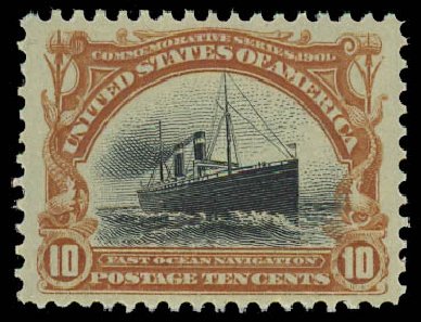 US Stamp Price Scott Cat. # 299 - 1901 10c Pan American Exposition. Daniel Kelleher Auctions, Jul 2011, Sale 625, Lot 898