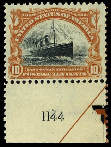 Cost of US Stamp Scott Catalogue #299 - 10c 1901 Pan American Exposition. Daniel Kelleher Auctions, Dec 2012, Sale 633, Lot 518