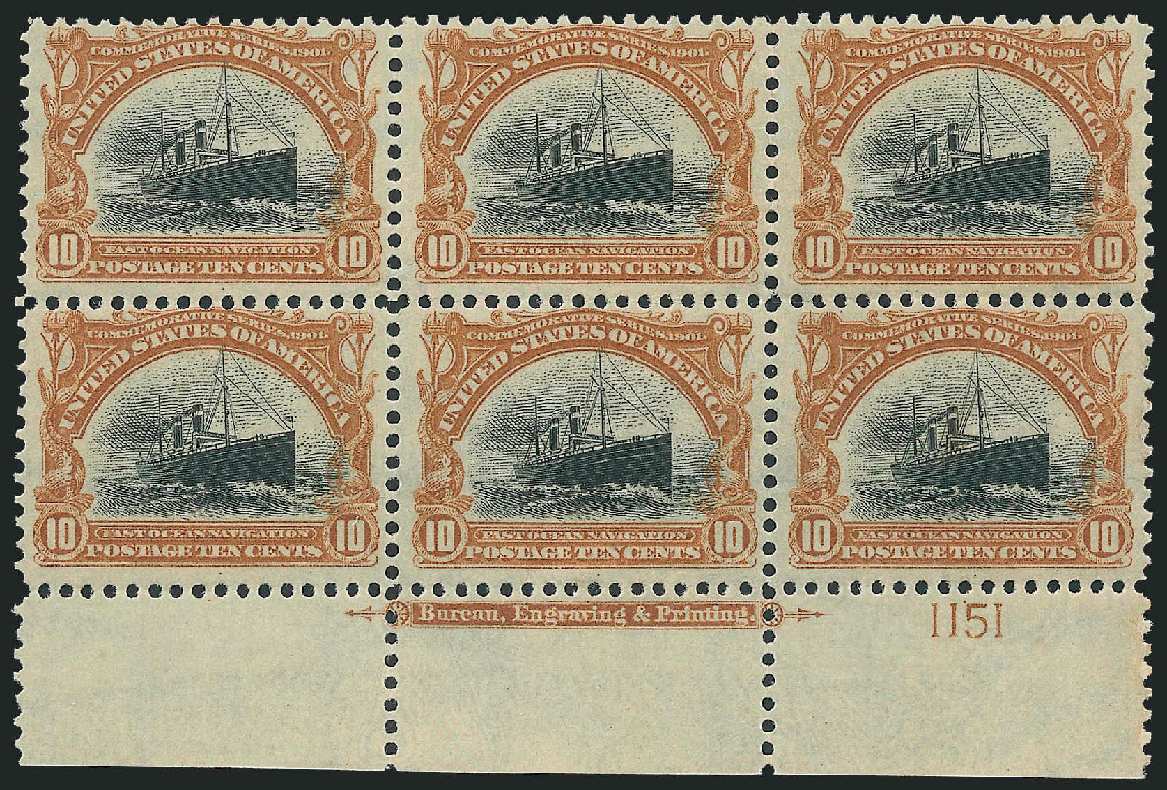 US Stamp Value Scott Catalogue #299: 10c 1901 Pan American Exposition. Robert Siegel Auction Galleries, Mar 2011, Sale 1007, Lot 2588