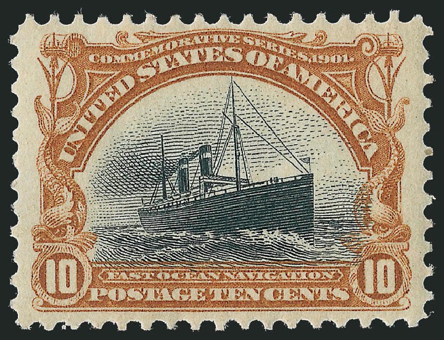 US Stamps Value Scott Catalog #299 - 1901 10c Pan American Exposition. Robert Siegel Auction Galleries, Dec 2012, Sale 1037, Lot 1948