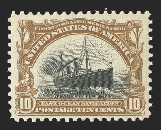 Values of US Stamp Scott Cat. #299 - 1901 10c Pan American Exposition. Spink Shreves Galleries, Jul 2012, Sale 140, Lot 208