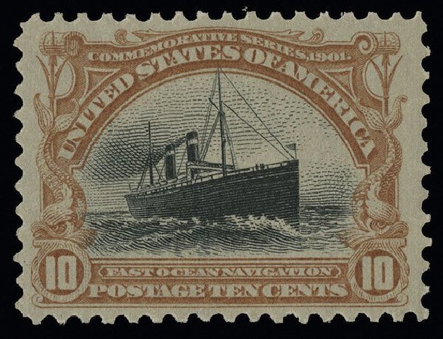 Costs of US Stamp Scott Catalog # 299 - 10c 1901 Pan American Exposition. Spink Shreves Galleries, Aug 2013, Sale 144, Lot 199