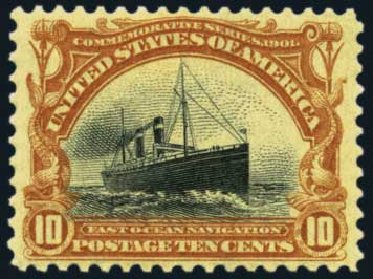 US Stamp Values Scott Catalog 299: 10c 1901 Pan American Exposition. Harmer-Schau Auction Galleries, May 2012, Sale 93, Lot 340