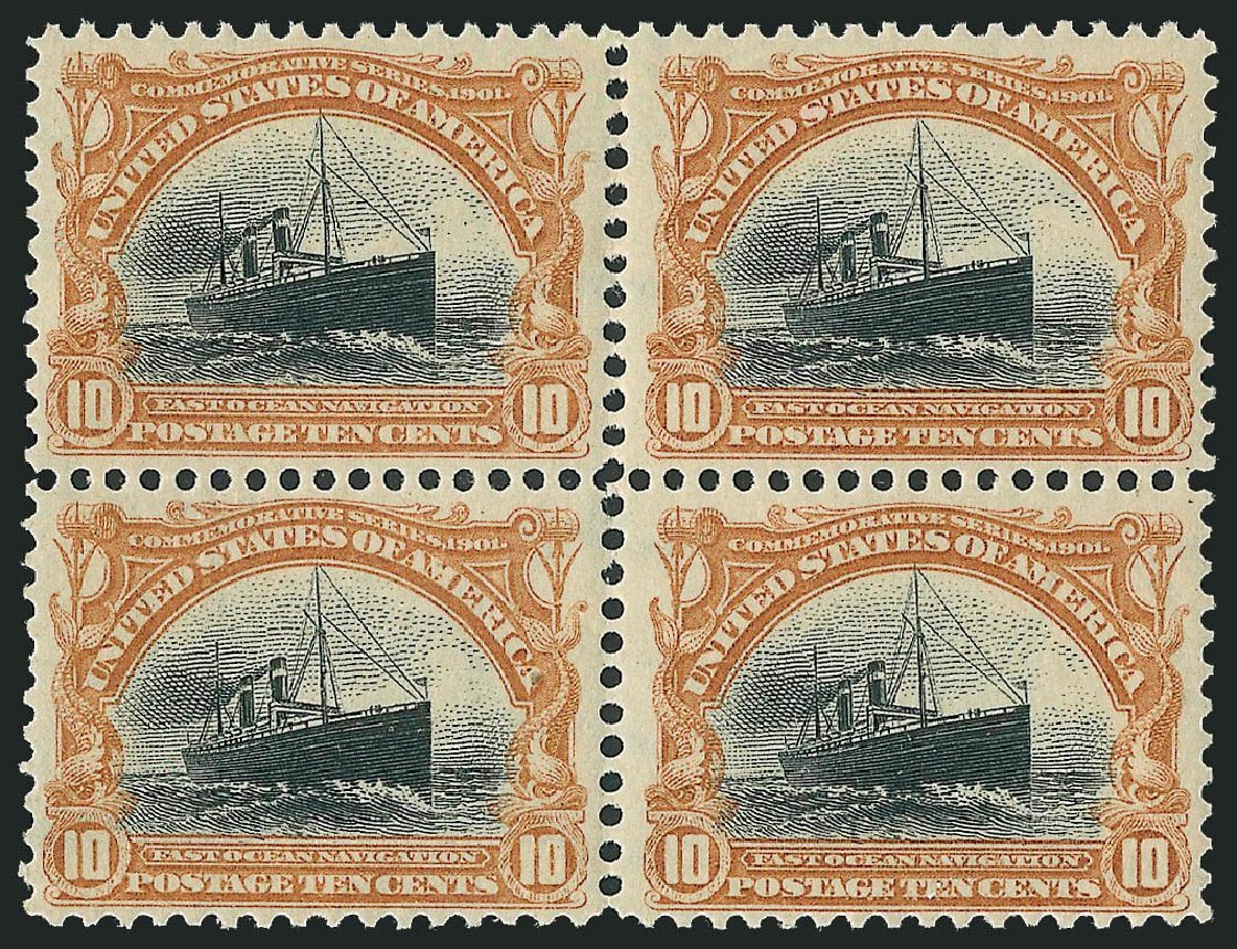 US Stamps Value Scott Cat. #299: 1901 10c Pan American Exposition. Robert Siegel Auction Galleries, Jul 2013, Sale 1050, Lot 460