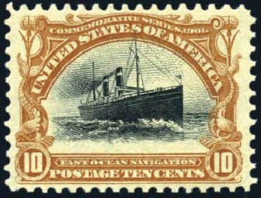 Values of US Stamp Scott #299 - 1901 10c Pan American Exposition. Harmer-Schau Auction Galleries, Feb 2009, Sale 80, Lot 1261