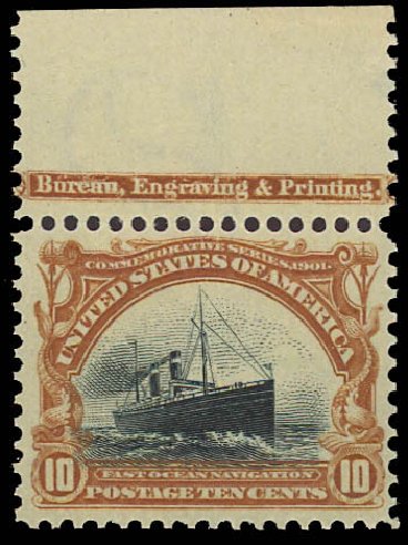 Costs of US Stamps Scott Catalog #299 - 10c 1901 Pan American Exposition. Daniel Kelleher Auctions, Jun 2012, Sale 630, Lot 1691