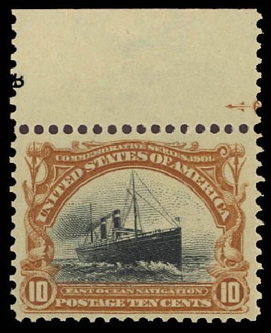 Value of US Stamps Scott Catalogue #299 - 1901 10c Pan American Exposition. Daniel Kelleher Auctions, Aug 2012, Sale 631, Lot 1051