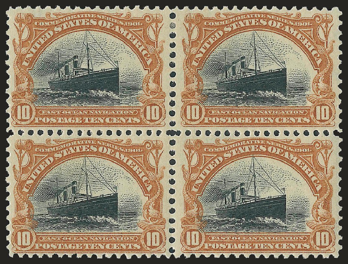 US Stamps Price Scott Catalog 299: 1901 10c Pan American Exposition. Robert Siegel Auction Galleries, Jun 2010, Sale 992, Lot 2391