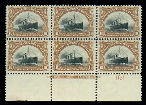 US Stamp Price Scott # 299 - 1901 10c Pan American Exposition. Matthew Bennett International, Dec 2007, Sale 325, Lot 1904