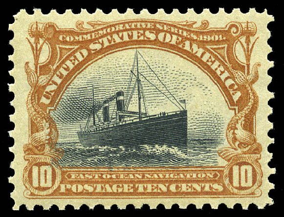 Prices of US Stamp Scott Catalog 299 - 1901 10c Pan American Exposition. Matthew Bennett International, May 2014, Sale 350, Lot 444