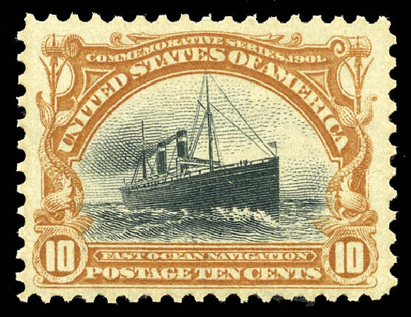 Cost of US Stamp Scott # 299 - 10c 1901 Pan American Exposition. Matthew Bennett International, Mar 2012, Sale 344, Lot 4485