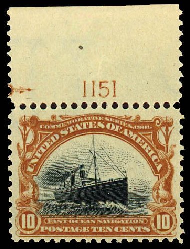 Value of US Stamps Scott Cat. 299: 10c 1901 Pan American Exposition. Daniel Kelleher Auctions, Dec 2012, Sale 633, Lot 515