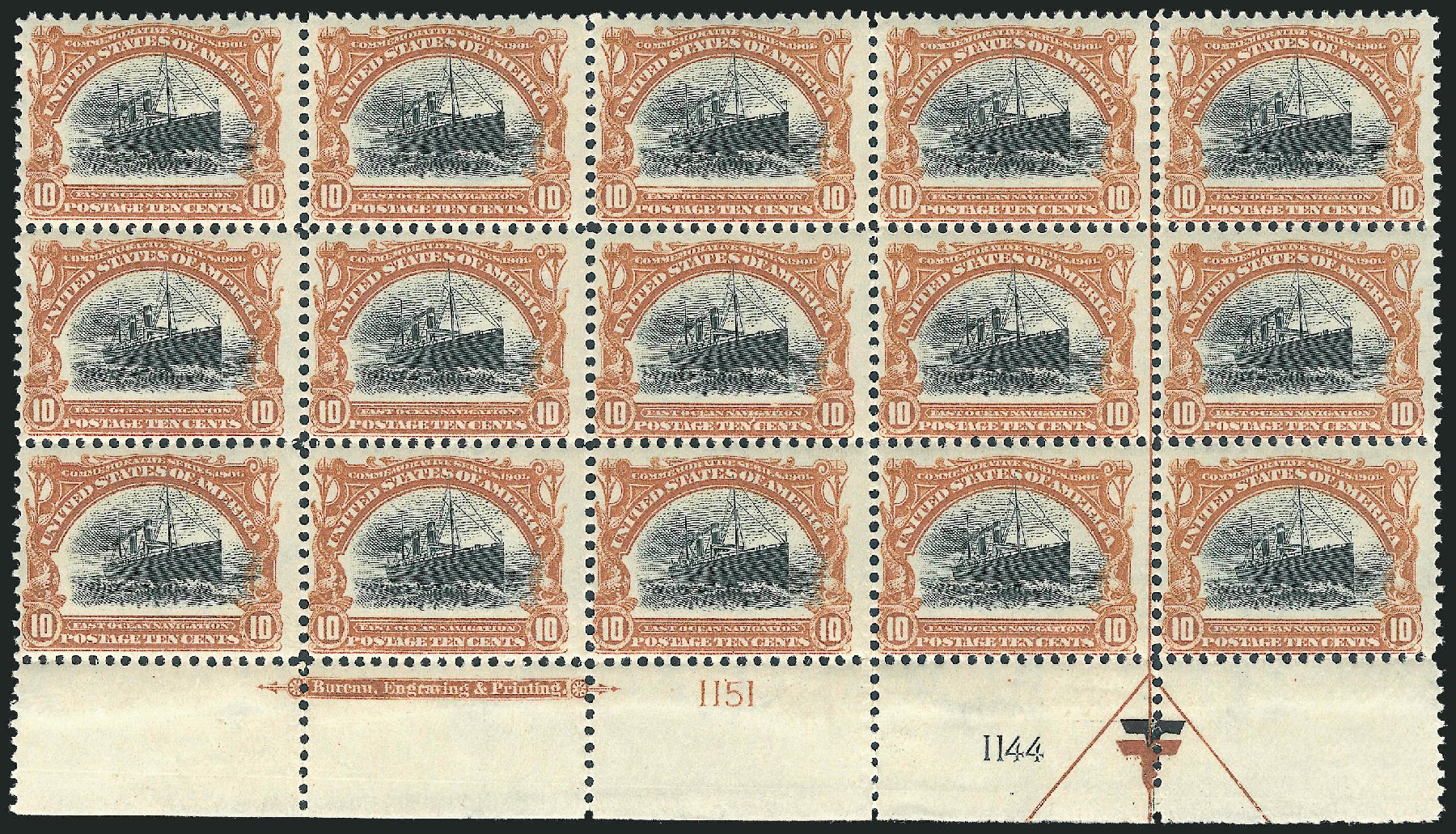 Value of US Stamp Scott Cat. # 299 - 1901 10c Pan American Exposition. Robert Siegel Auction Galleries, Apr 2009, Sale 971, Lot 1375