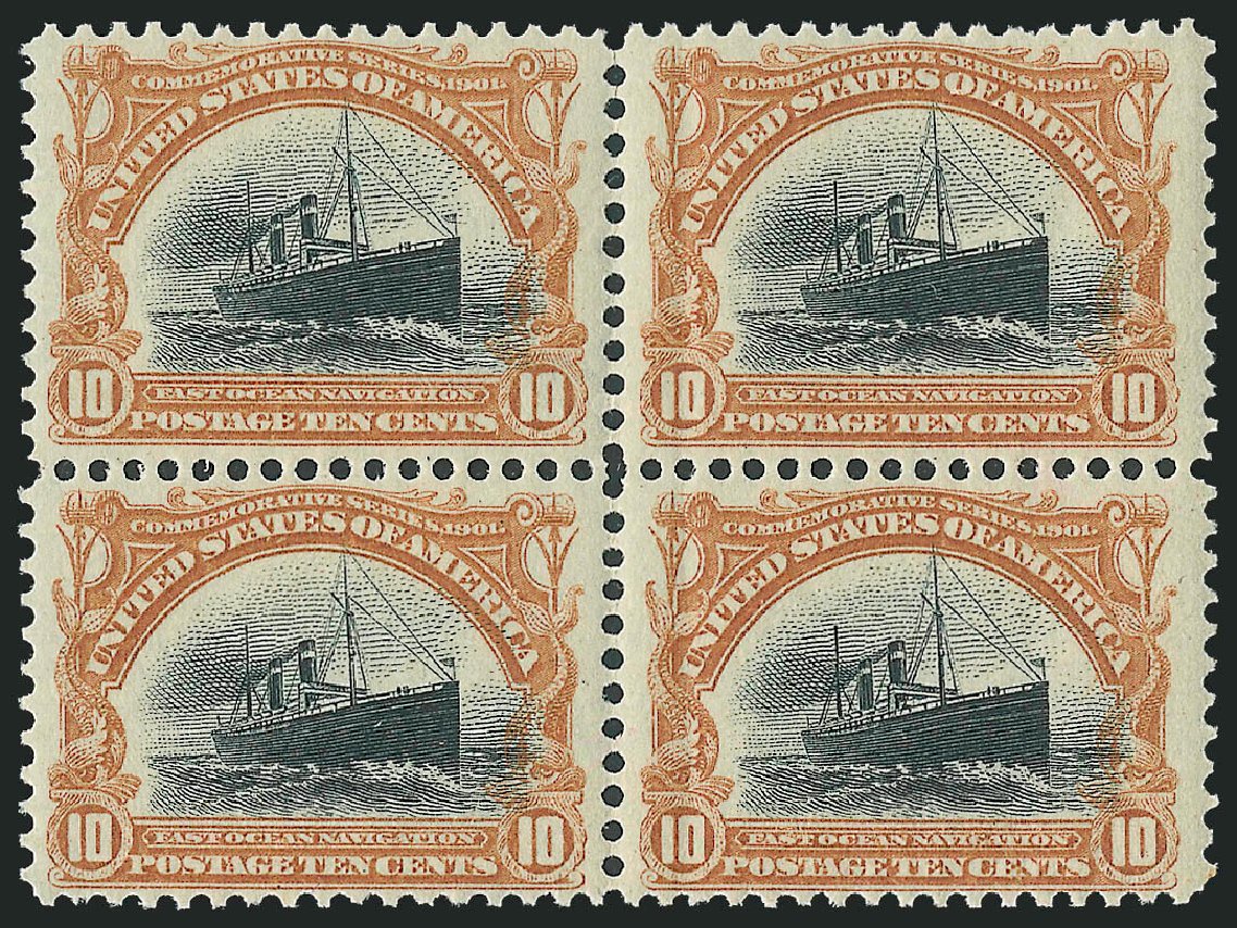 US Stamp Value Scott Catalogue 299 - 10c 1901 Pan American Exposition. Robert Siegel Auction Galleries, Oct 2011, Sale 1014, Lot 1702