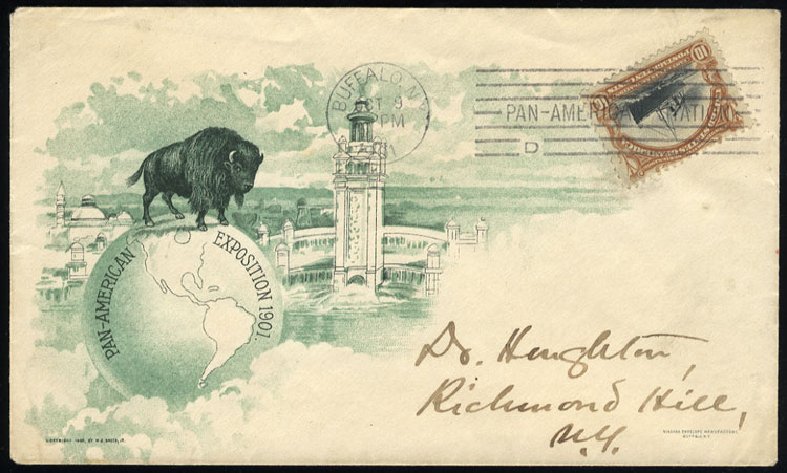 US Stamps Values Scott Cat. #299 - 10c 1901 Pan American Exposition. Cherrystone Auctions, Oct 2012, Sale 201210, Lot 123