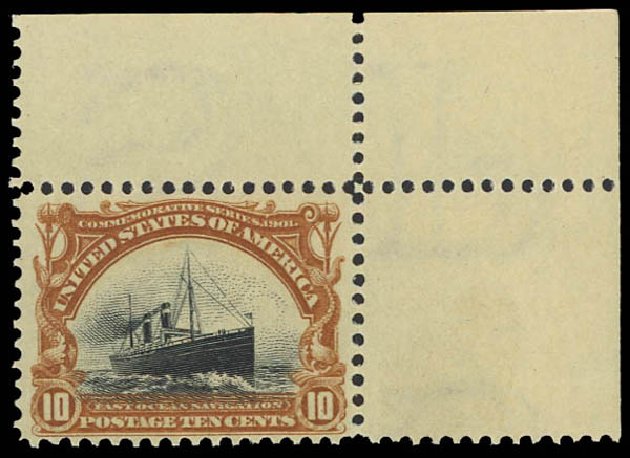 US Stamp Price Scott Cat. 299 - 10c 1901 Pan American Exposition. Daniel Kelleher Auctions, Apr 2012, Sale 629, Lot 283