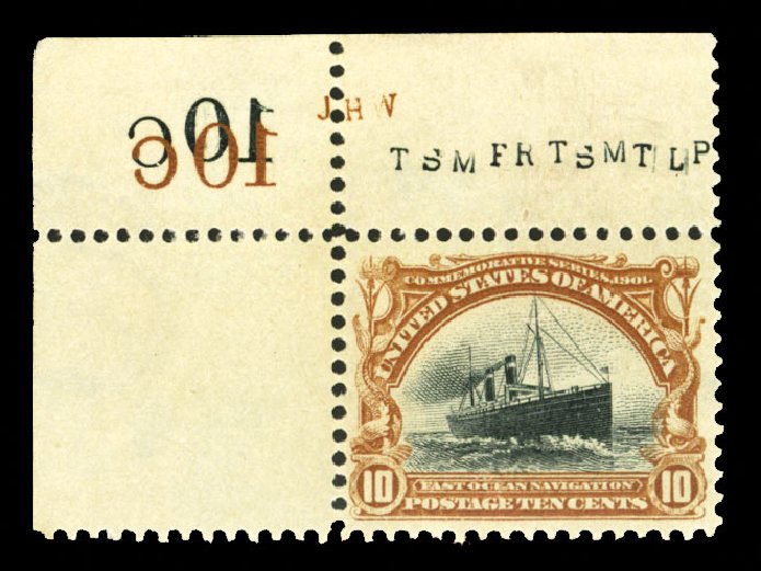 Cost of US Stamp Scott Cat. #299 - 1901 10c Pan American Exposition. Cherrystone Auctions, Jul 2013, Sale 201307, Lot 106