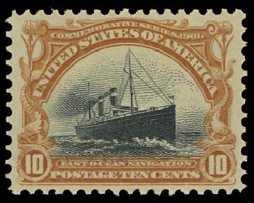 Price of US Stamp Scott Catalog 299 - 10c 1901 Pan American Exposition. Daniel Kelleher Auctions, Jan 2012, Sale 628, Lot 426