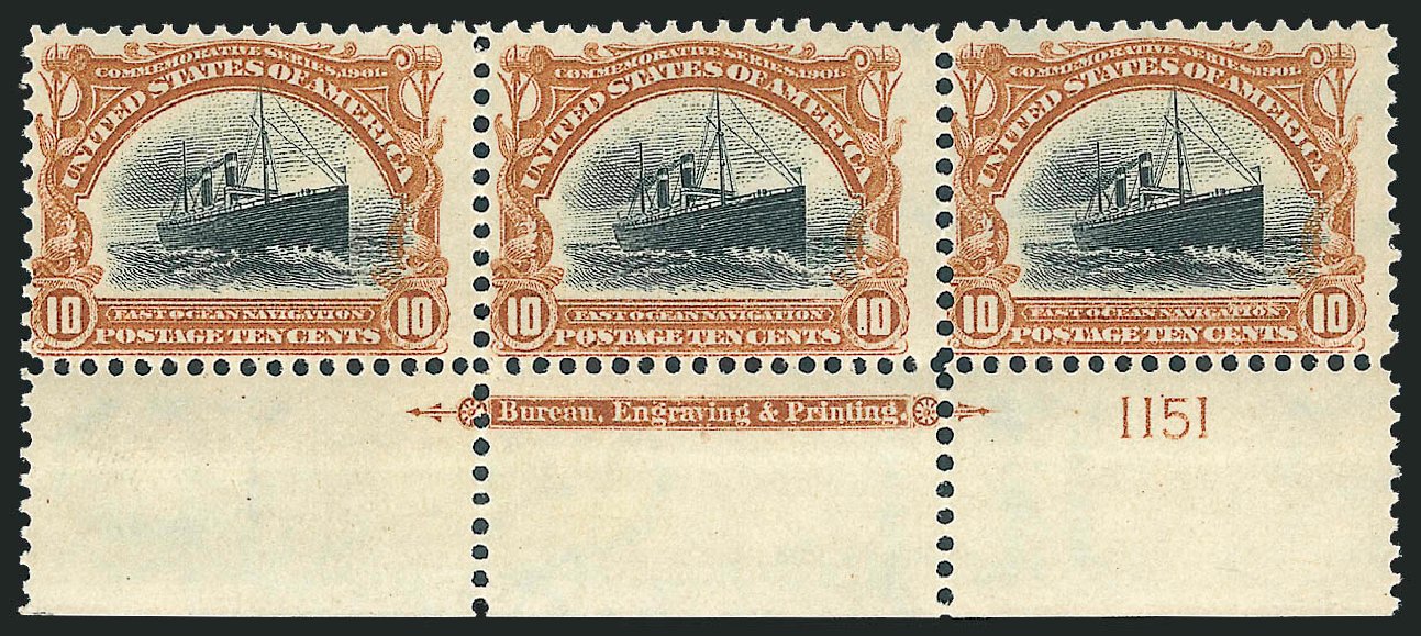 US Stamp Prices Scott Catalogue # 299: 10c 1901 Pan American Exposition. Robert Siegel Auction Galleries, Mar 2011, Sale 1007, Lot 2586