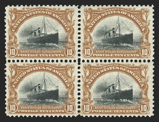 US Stamps Values Scott Cat. #299 - 10c 1901 Pan American Exposition. Spink Shreves Galleries, Mar 2013, Sale 142, Lot 306