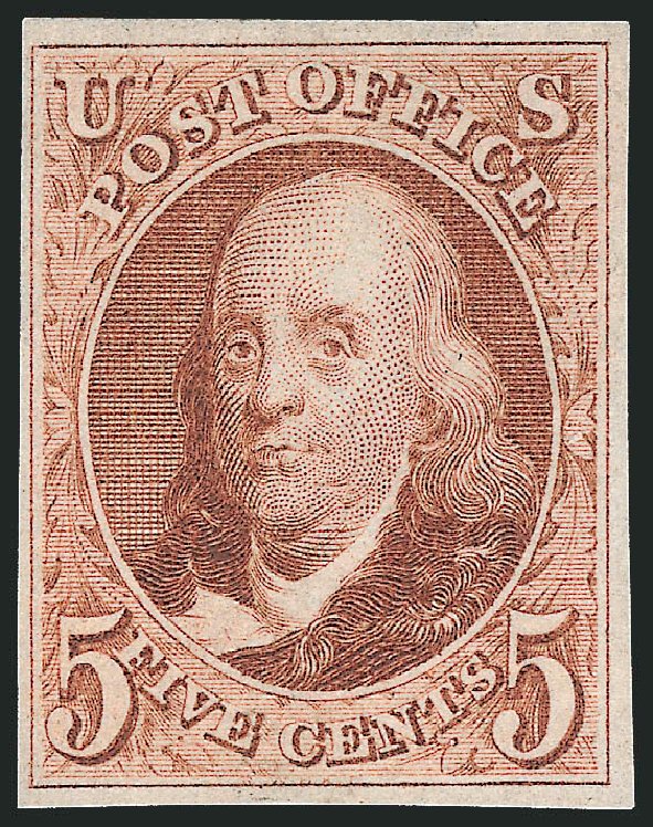 Values of US Stamps Scott Catalogue #3: 5c 1875 Franklin. Robert Siegel Auction Galleries, Oct 2011, Sale 1014, Lot 1027