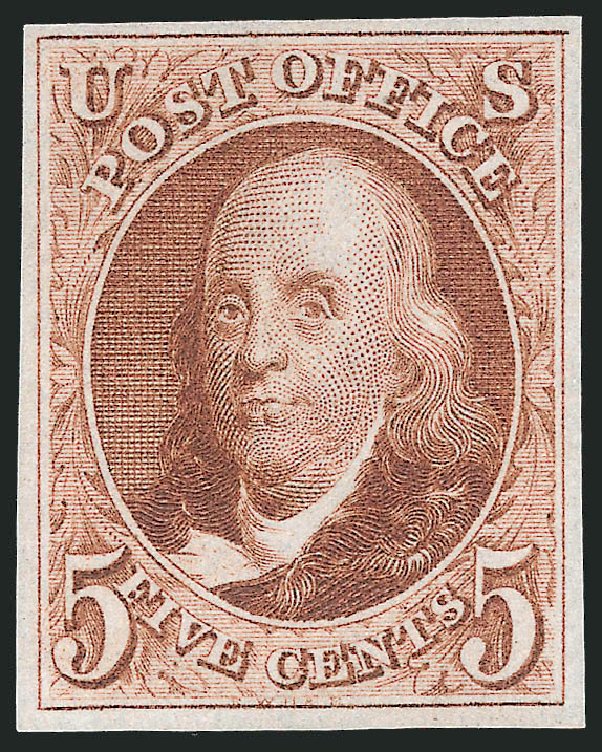 Values of US Stamp Scott Catalogue #3: 5c 1875 Franklin. Robert Siegel Auction Galleries, Dec 2012, Sale 1037, Lot 1388