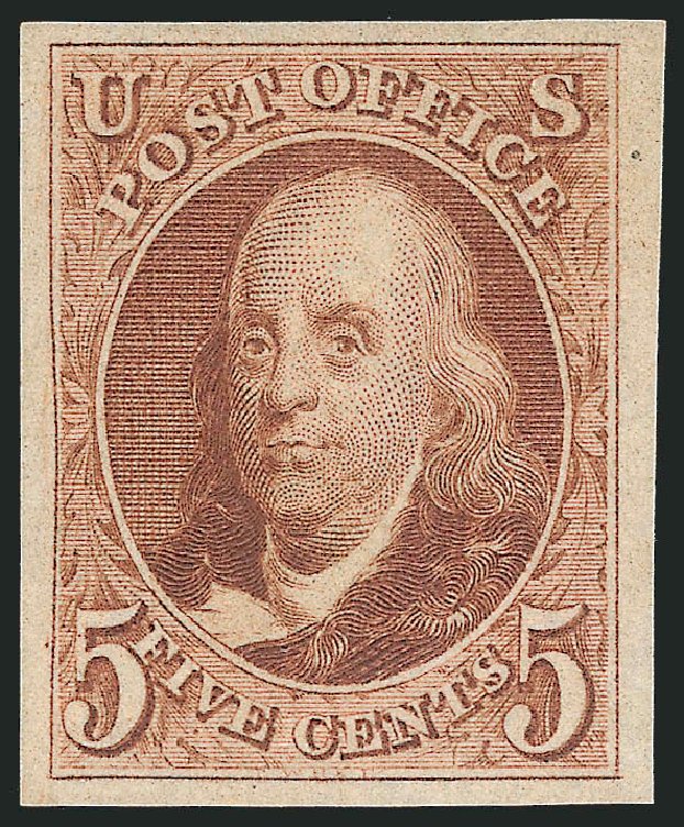 Values of US Stamp Scott Catalog 3: 5c 1875 Franklin. Robert Siegel Auction Galleries, Nov 2013, Sale 1061, Lot 3348
