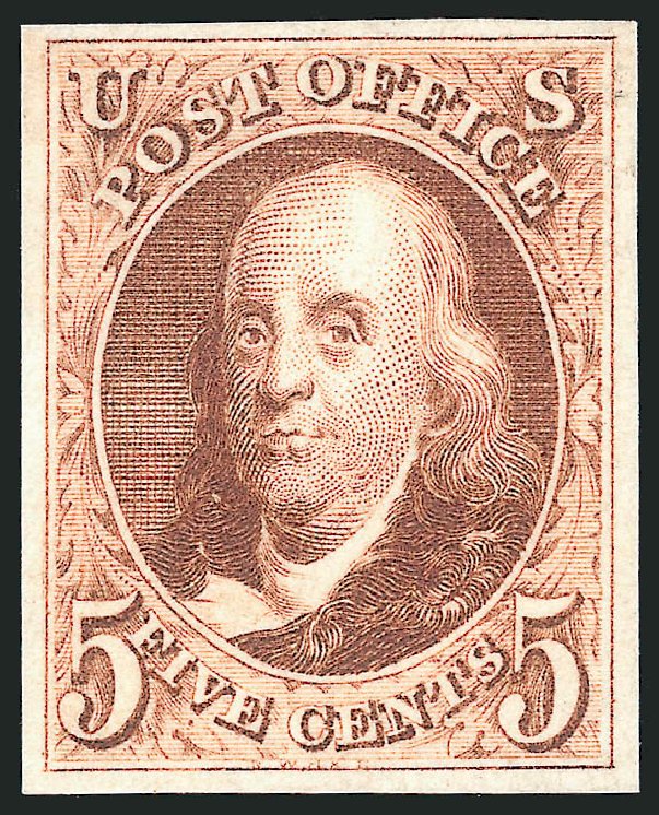 US Stamps Value Scott Cat. 3 - 5c 1875 Franklin. Robert Siegel Auction Galleries, Oct 2014, Sale 1082, Lot 328