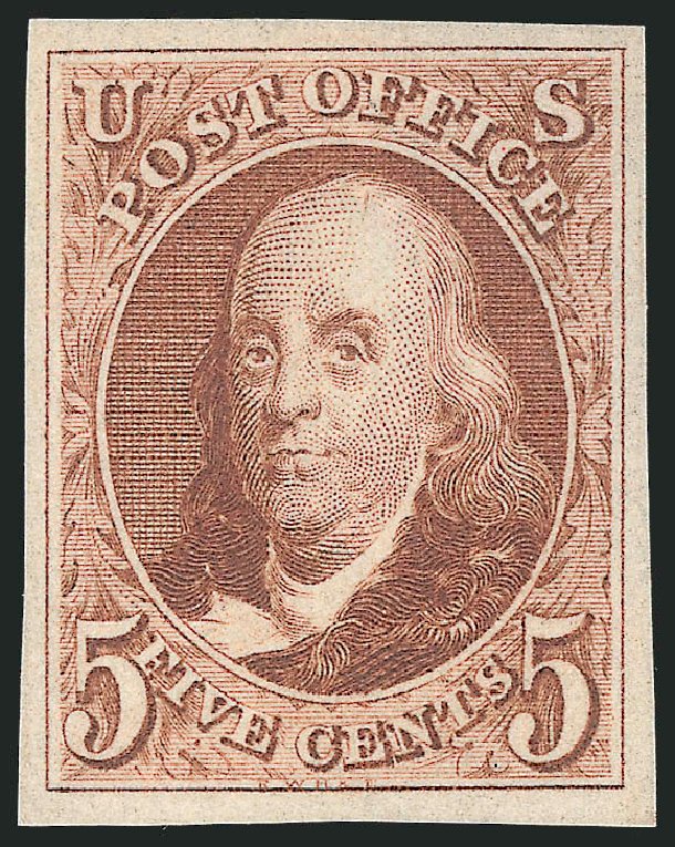 Values of US Stamp Scott Catalog #3 - 5c 1875 Franklin. Robert Siegel Auction Galleries, Sep 2014, Sale 1078, Lot 69