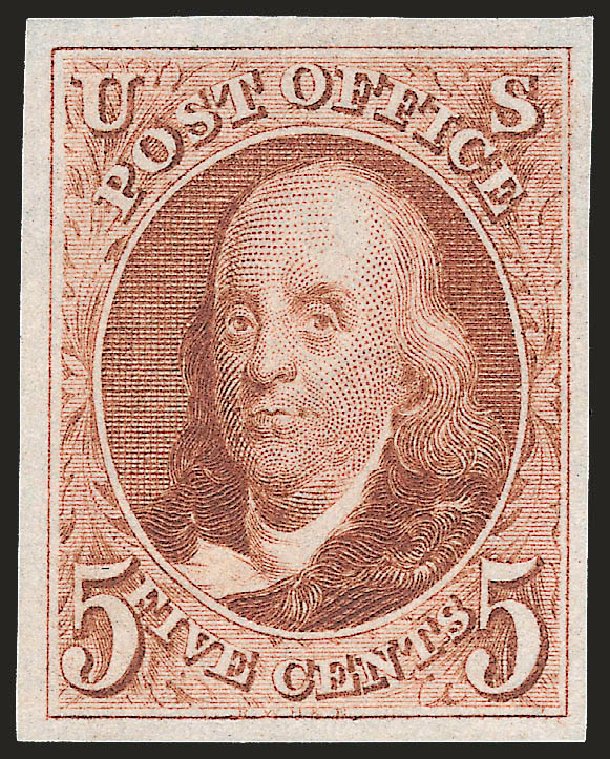 Value of US Stamps Scott 3 - 5c 1875 Franklin. Robert Siegel Auction Galleries, Sep 2009, Sale 976, Lot 1079