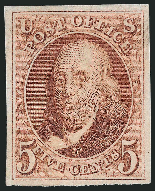 Cost of US Stamp Scott 3 - 5c 1875 Franklin. Robert Siegel Auction Galleries, Oct 2010, Sale 997, Lot 5110