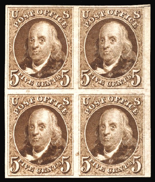 US Stamps Price Scott Catalogue 3 - 1875 5c Franklin. Cherrystone Auctions, Jun 2012, Sale 201206, Lot 15