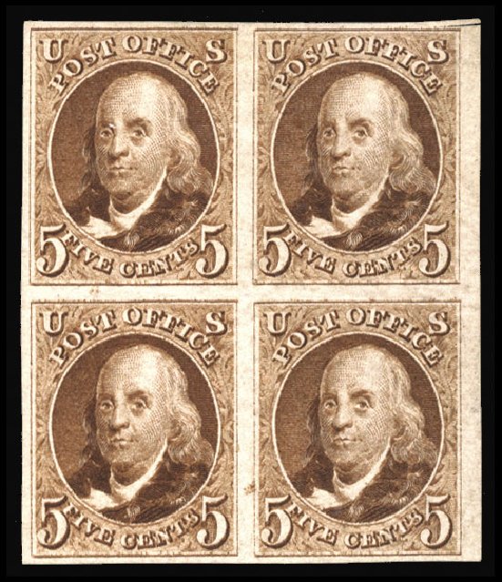 Values of US Stamp Scott #3 - 5c 1875 Franklin. Cherrystone Auctions, Jun 2014, Sale 201406, Lot 15