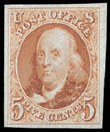 US Stamps Price Scott Catalogue # 3 - 5c 1875 Franklin. Schuyler J. Rumsey Philatelic Auctions, Apr 2015, Sale 60, Lot 1905
