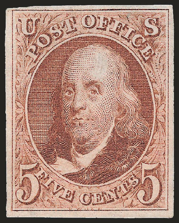 Prices of US Stamp Scott Cat. 3: 1875 5c Franklin. Robert Siegel Auction Galleries, Apr 2010, Sale 984, Lot 45
