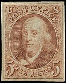 Costs of US Stamps Scott Catalog #3 - 5c 1875 Franklin. Regency-Superior, Nov 2014, Sale 108, Lot 32