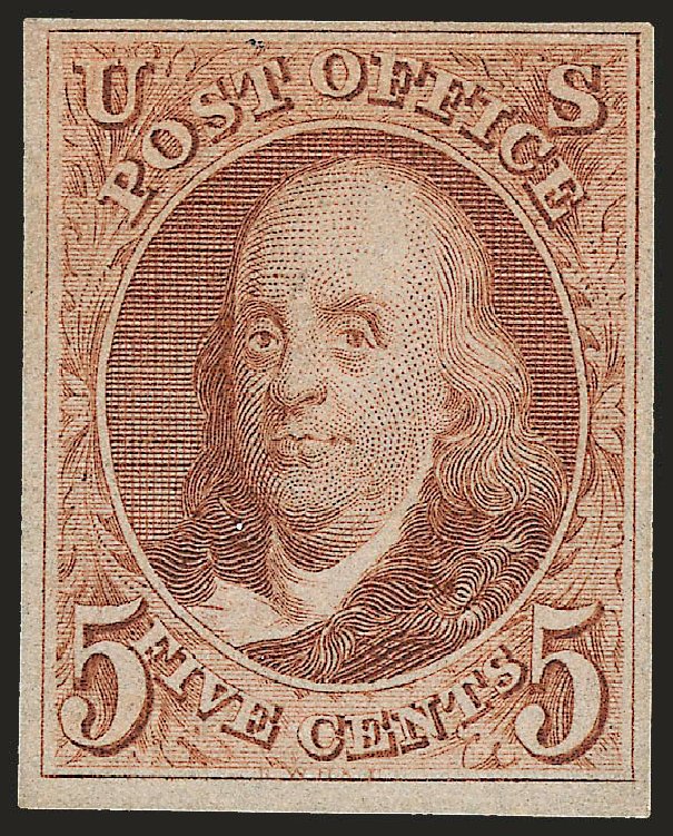 US Stamp Price Scott Cat. 3 - 1875 5c Franklin. Robert Siegel Auction Galleries, Sep 2008, Sale 962, Lot 2222
