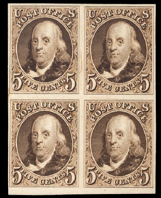 US Stamps Price Scott Cat. 3 - 1875 5c Franklin. Cherrystone Auctions, Jul 2009, Sale 200907, Lot 113
