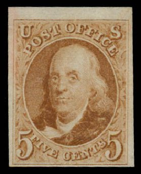 Cost of US Stamps Scott Cat. 3: 5c 1875 Franklin. Daniel Kelleher Auctions, Mar 2014, Sale 648, Lot 2003